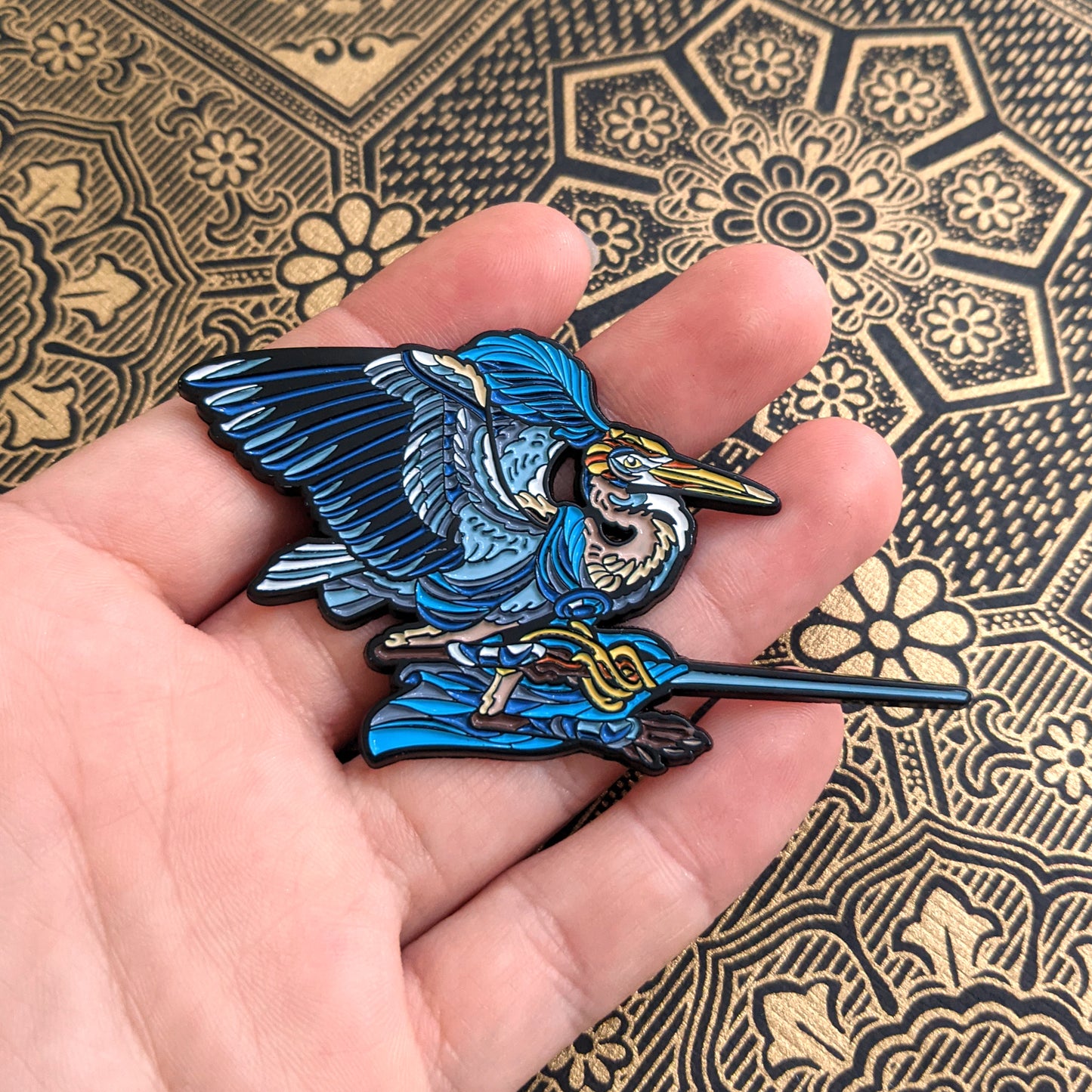 Fencer, Great Blue Heron- Soft Enamel Pin