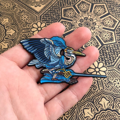 Fencer, Great Blue Heron- Soft Enamel Pin