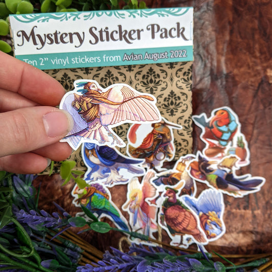 Mystery 2" Sticker Pack, Avian August 2022 (10 pack)