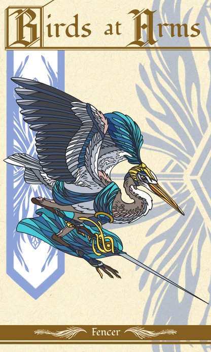 Fencer, Great Blue Heron- Soft Enamel Pin