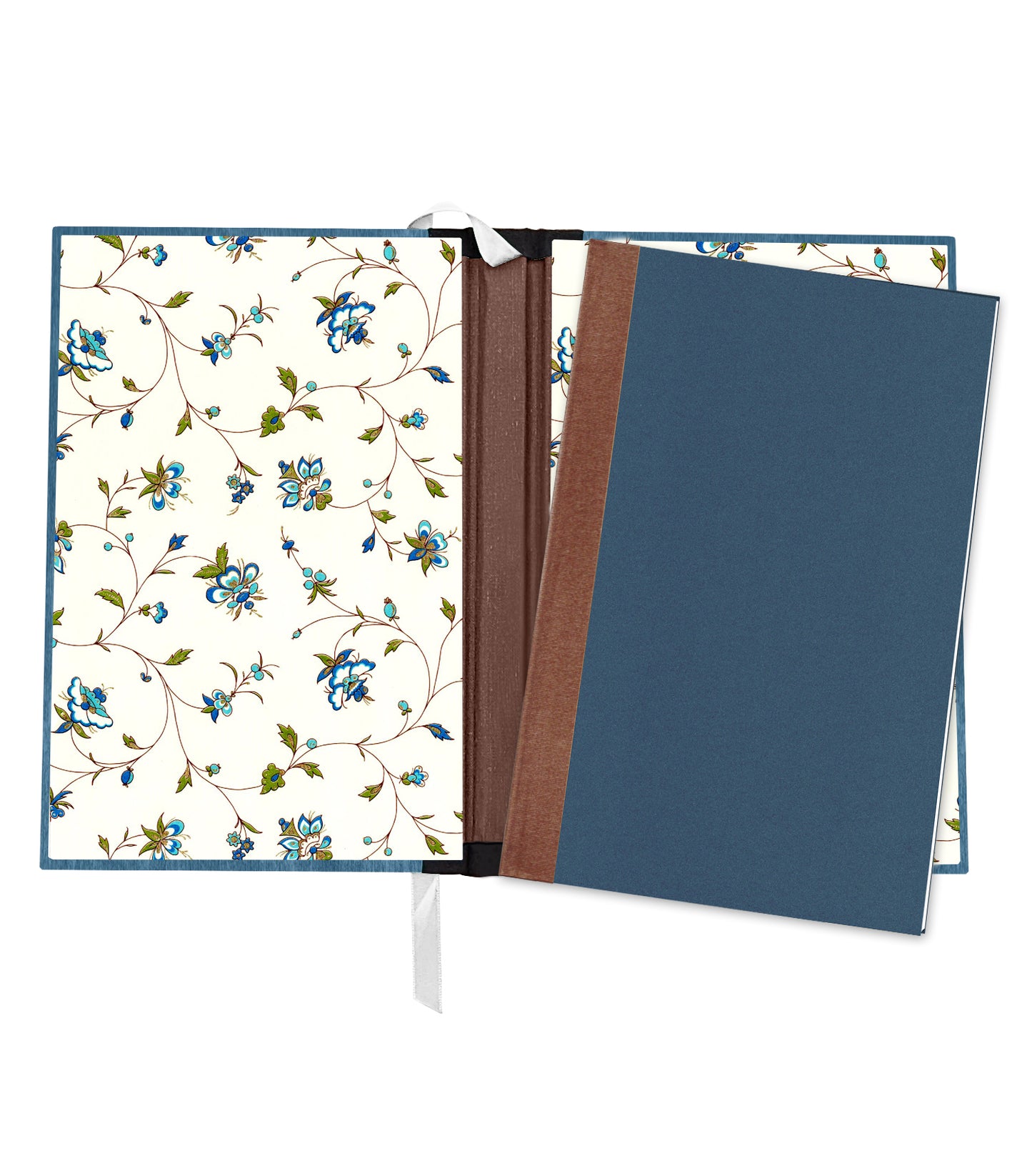 Enchanted Key Magnetic Wooden Journal, Blue & Navy