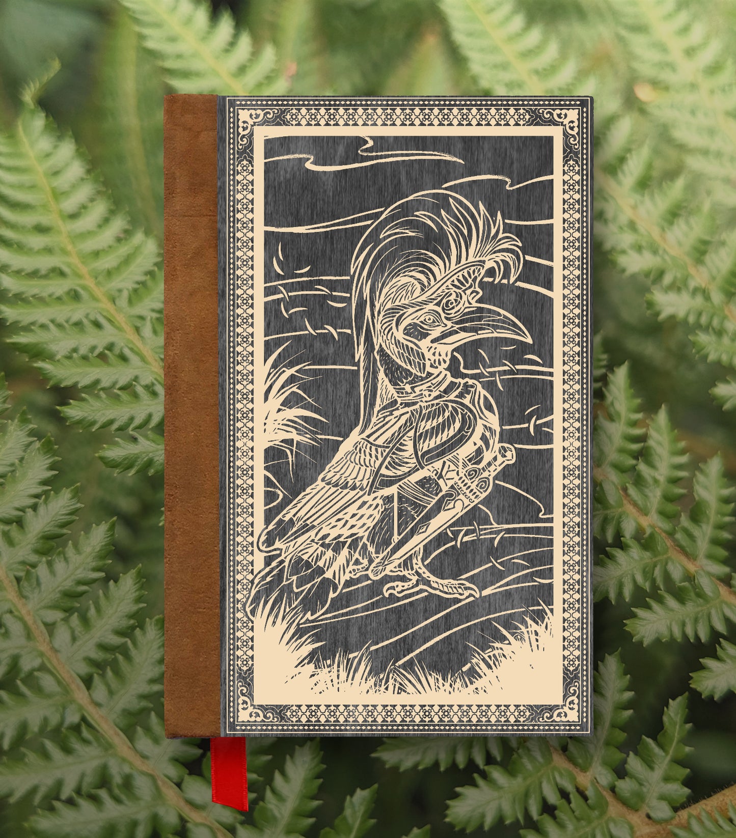 Hornbill General Magnetic Wooden Journal, Black & Cream