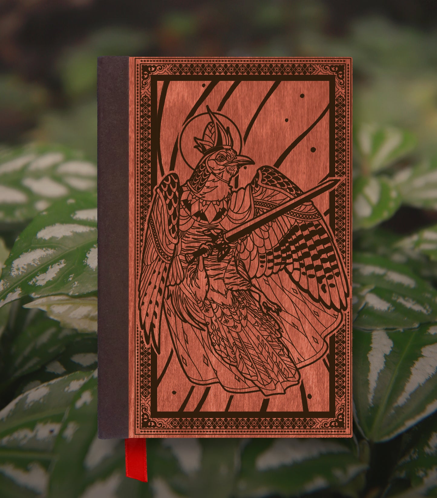 The King Cuckoo Magnetic Wooden Journal, Red & Brown