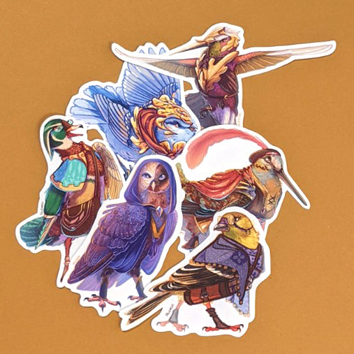 All Avian August 2022 Large Stickers (6 total)