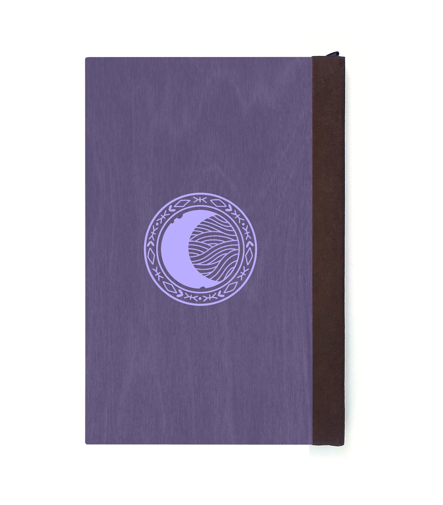Luna Moth Magnetic Wooden Journal, Purple & Lavender