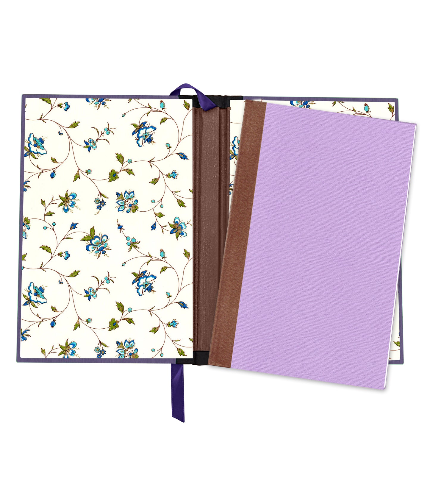Wood Snake Magnetic Wooden Journal, Purple & Dark Purple