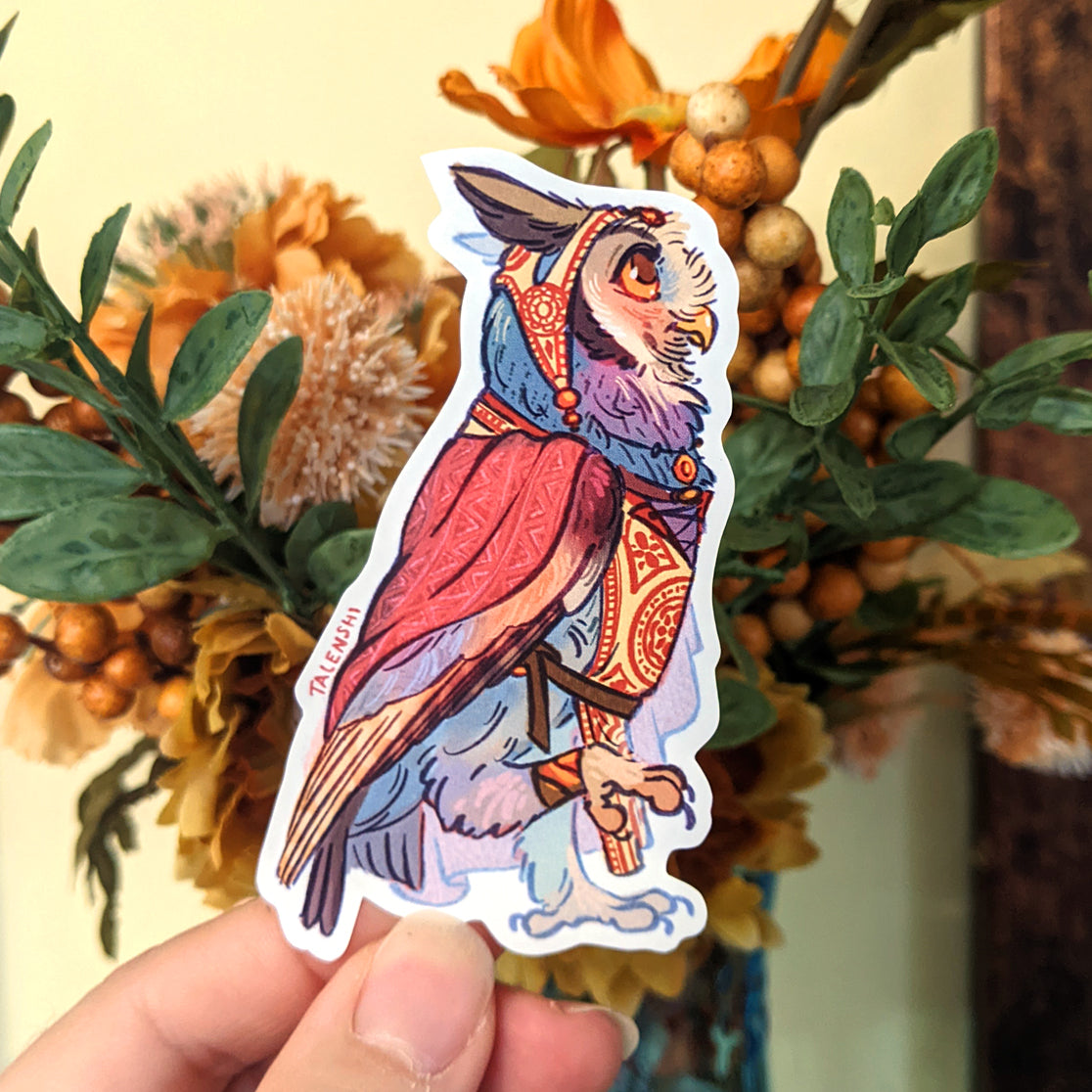 3.5" Scops owl waterproof vinyl sticker by Talenshi