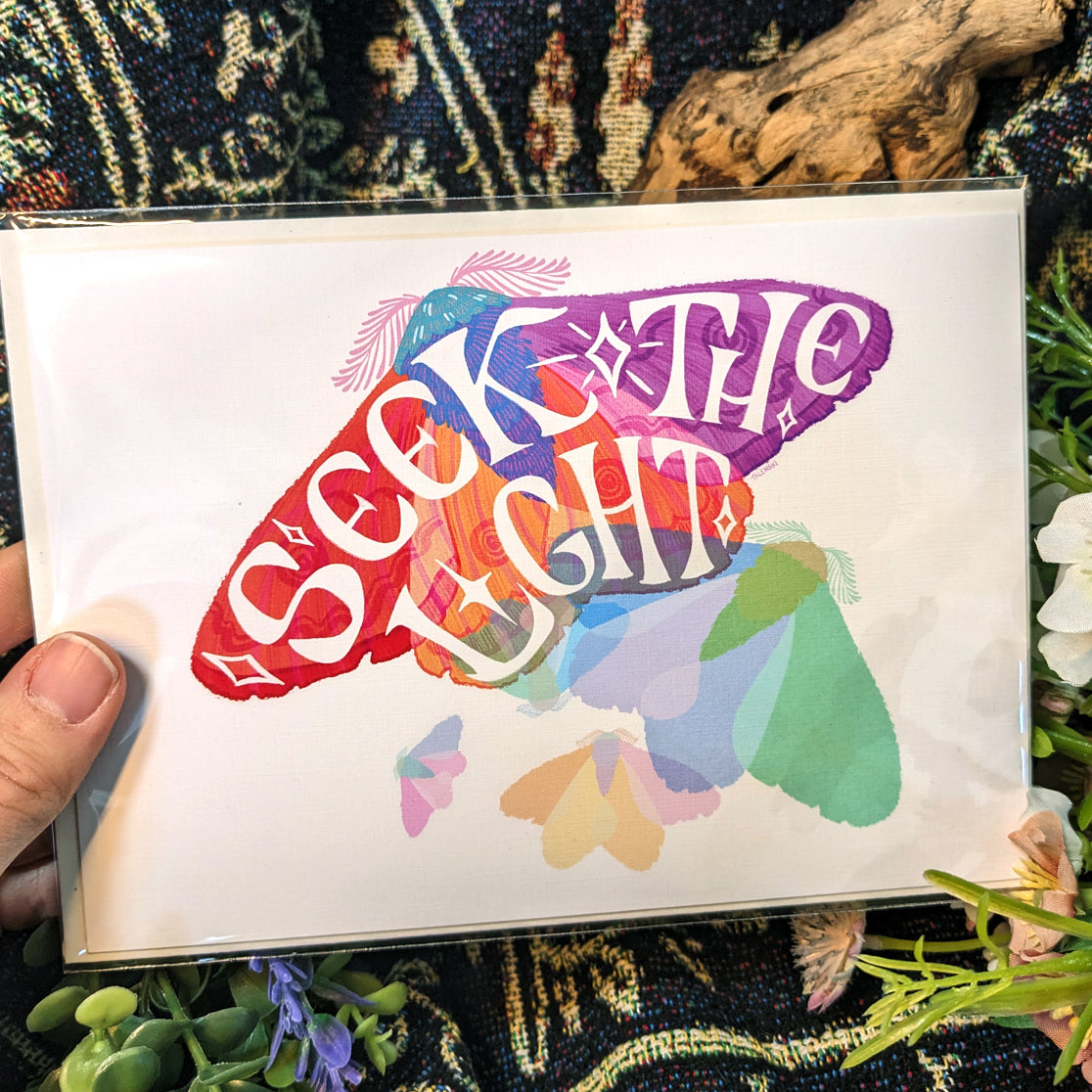 Seek the Light - Blank Folded Greeting Card