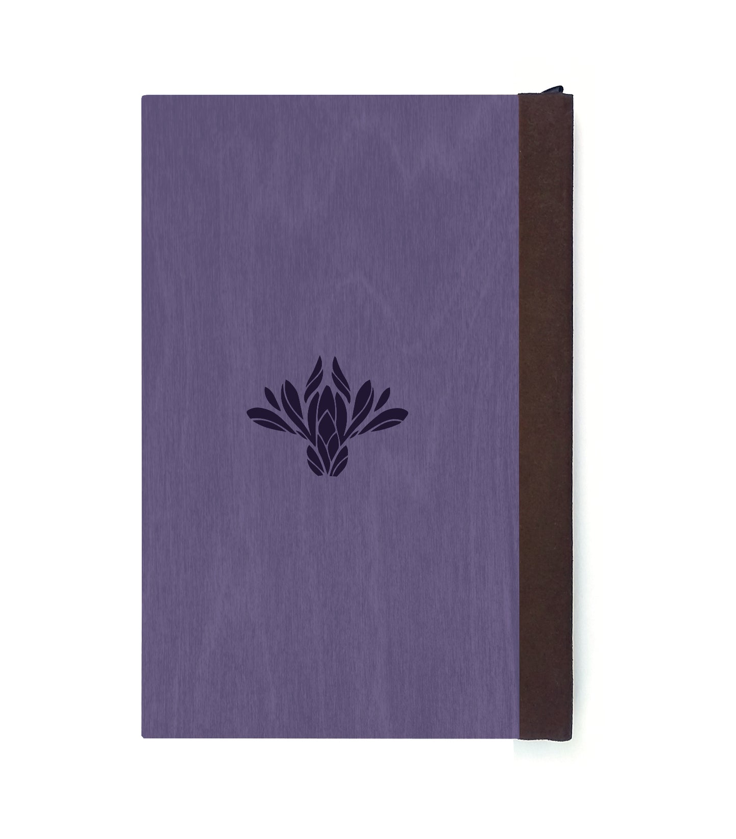 Wood Snake Magnetic Wooden Journal, Purple & Dark Purple