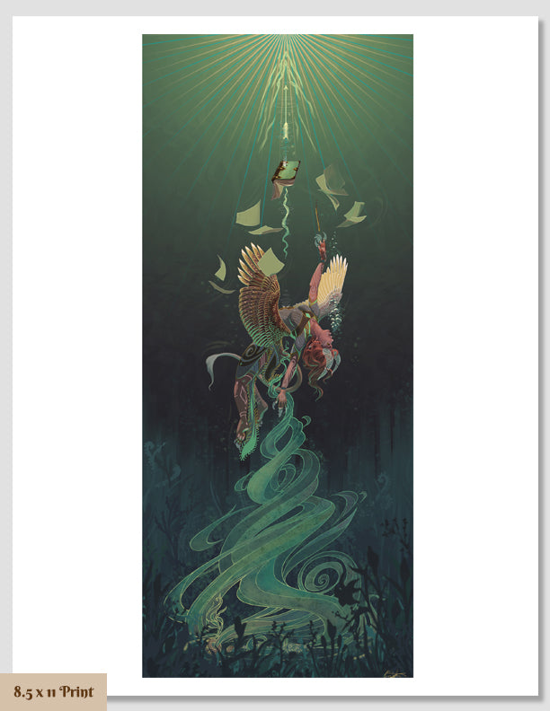 Talon Falling Print 8.5" x 11" Giclee Print