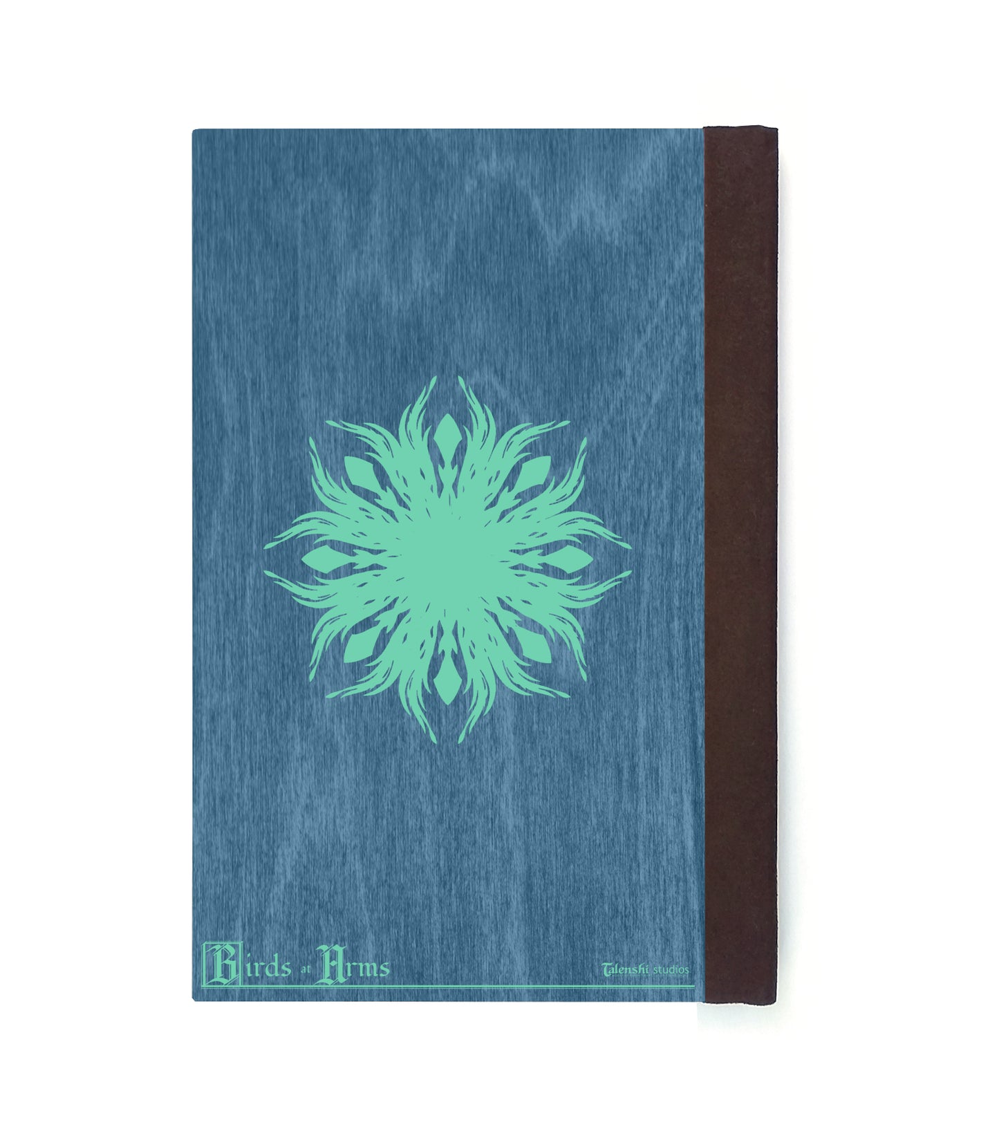 Warbler Blue Miner Magnetic Wooden Journal, Blue & Teal
