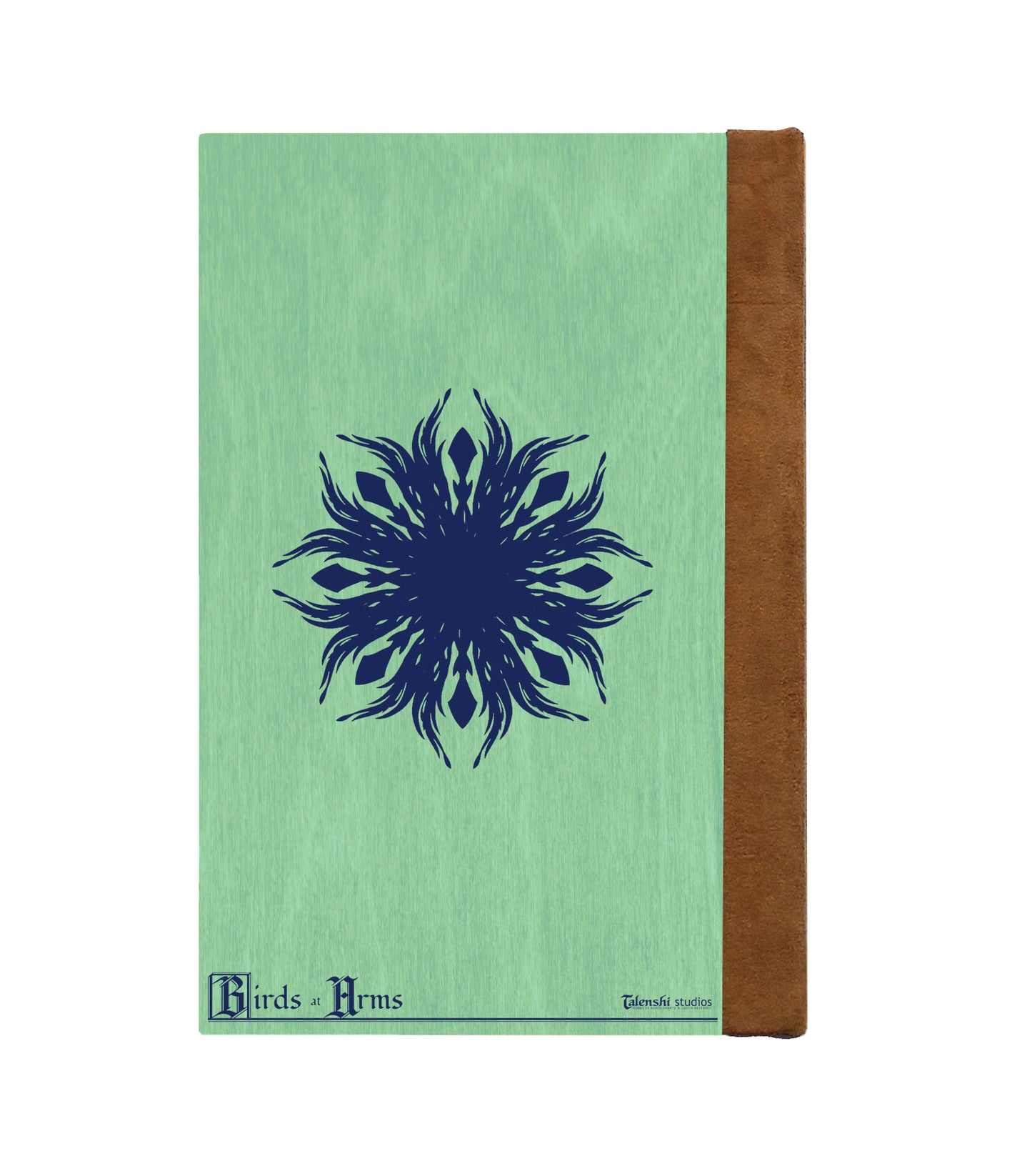 Heron Fencer Magnetic Wooden Journal, Jade & Blue