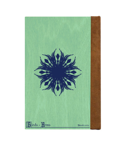 Heron Fencer Magnetic Wooden Journal, Jade & Blue