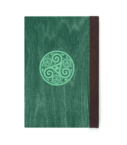 Aurora Moose Magnetic Wooden Journal, Green & Teal