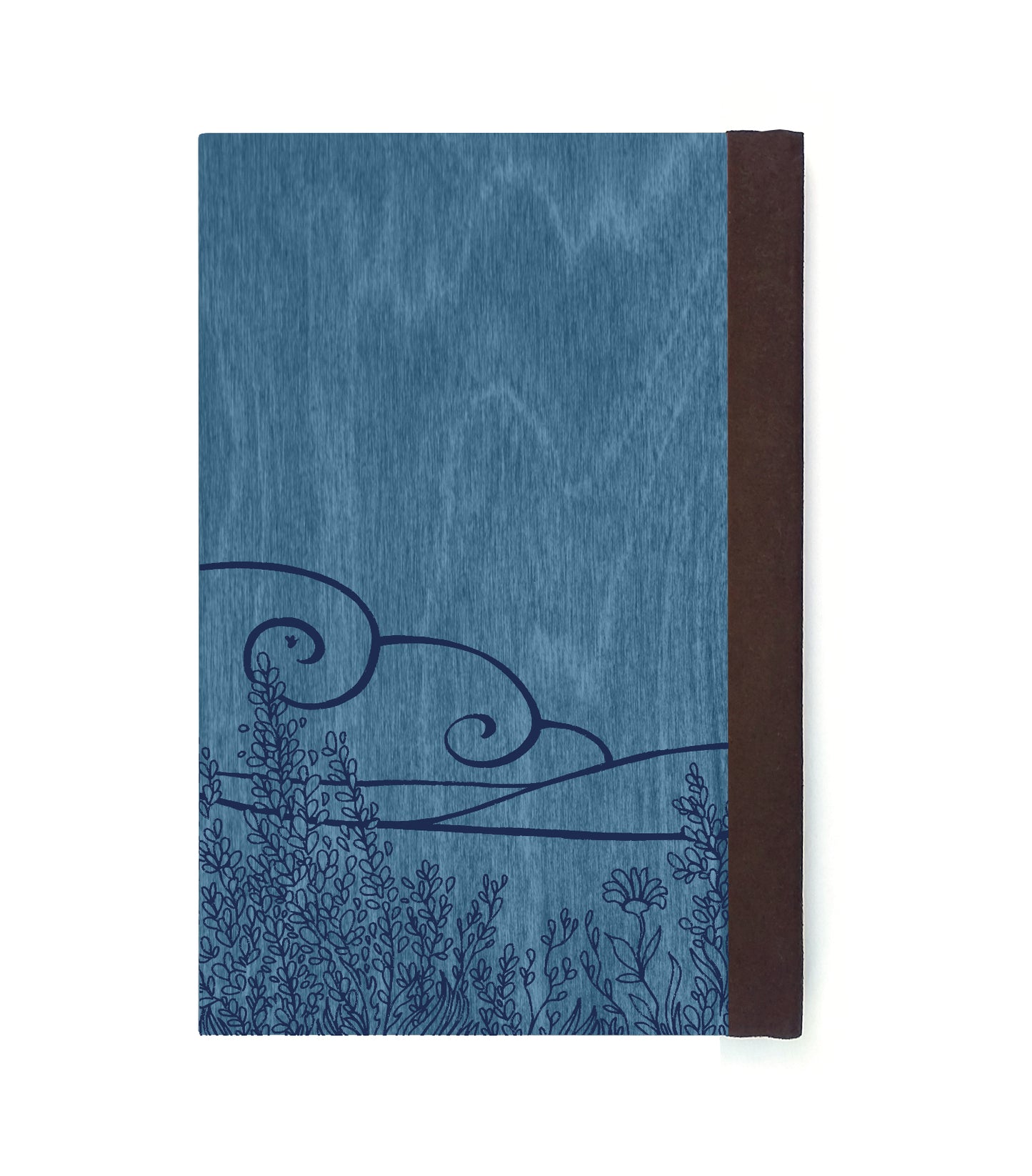 Bee Rider Magnetic Wooden Journal, Blue & Navy