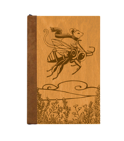 Bee Rider Magnetic Wooden Journal, Honey & Tan
