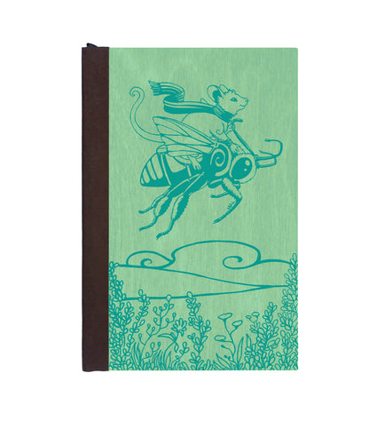 Bee Rider Magnetic Wooden Journal, Jade & Teal