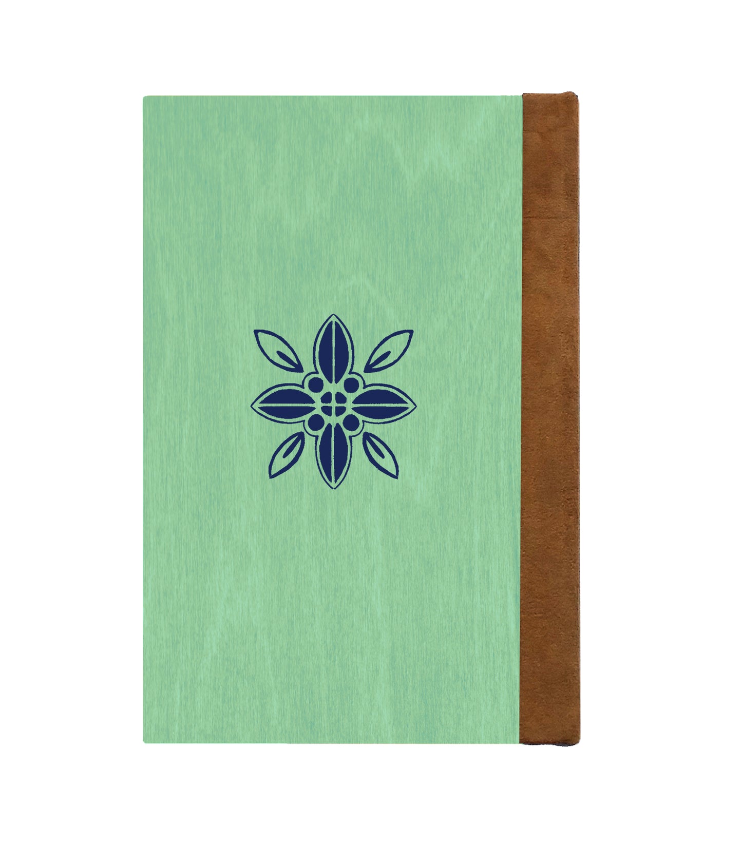 Violet Fields Magnetic Wooden Journal, Jade & Blue