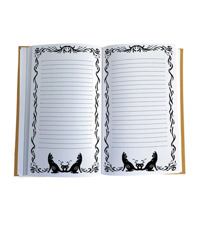 Unicorn & Foal Magnetic Wooden Journal, Brown & Ivory