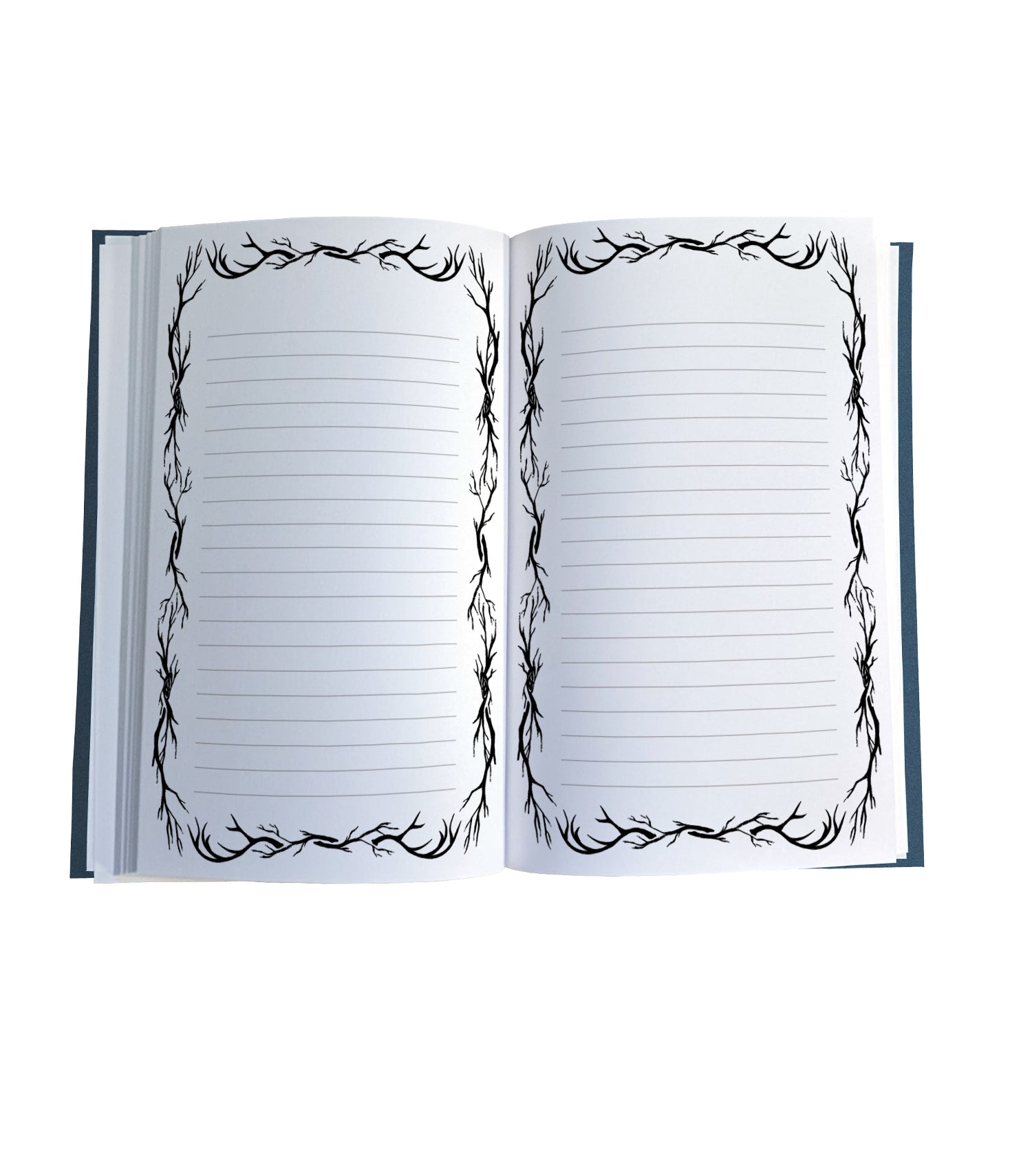 Antler Bordered Lined Magnetic Journal Refill, navy cover color