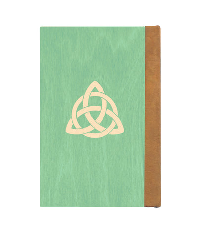 Cheerful Bat Magnetic Wooden Journal, Jade & Cream