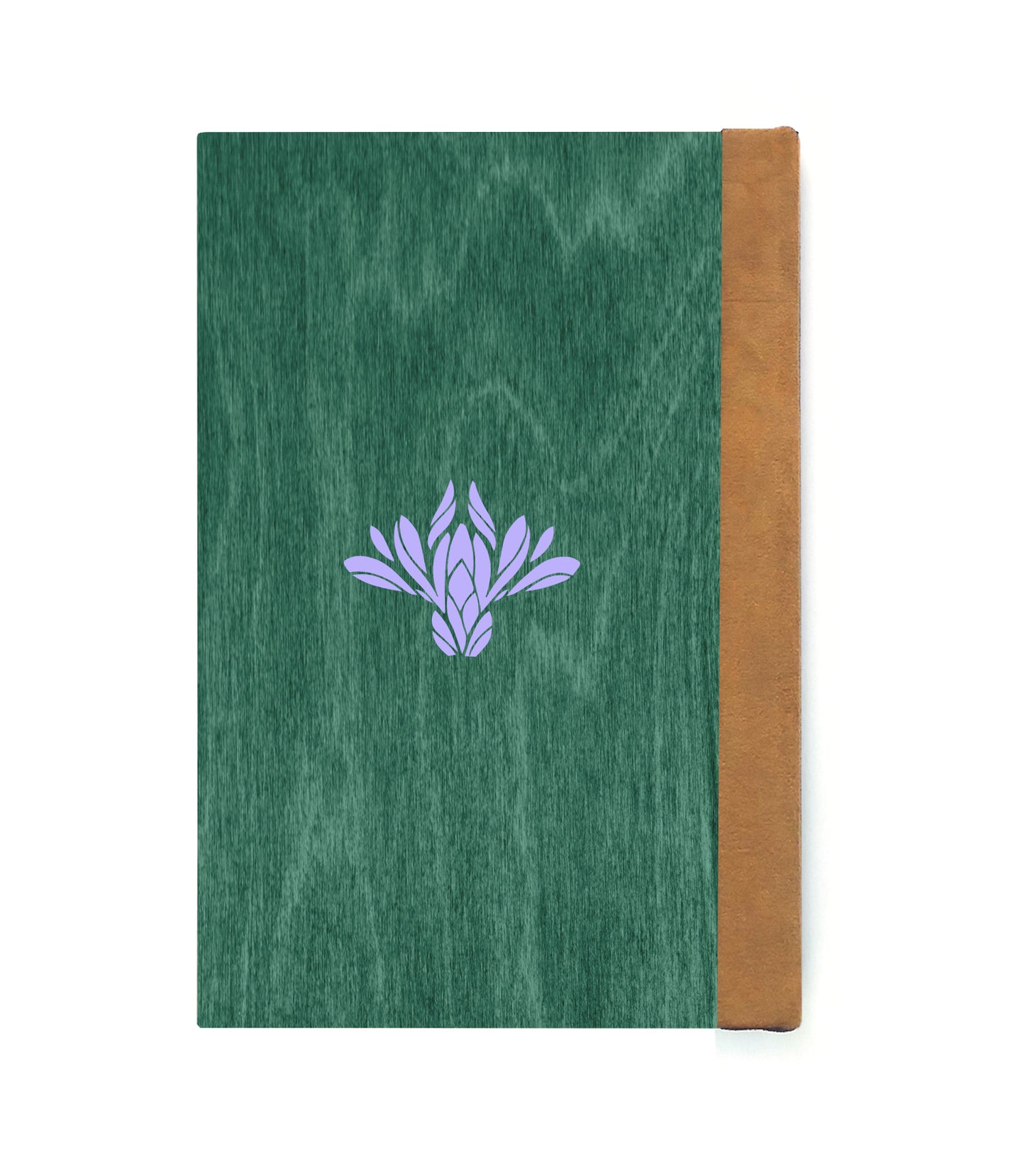 Scarabesque Beetle Magnetic Wooden Journal, Green & Lavender