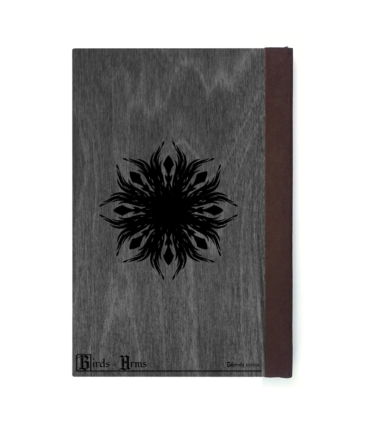 Heron Fencer Magnetic Wooden Journal, Black & Black