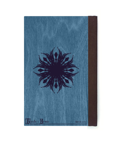 Mage Priest Magpie Magnetic Wooden Journal, Blue & Dark Purple