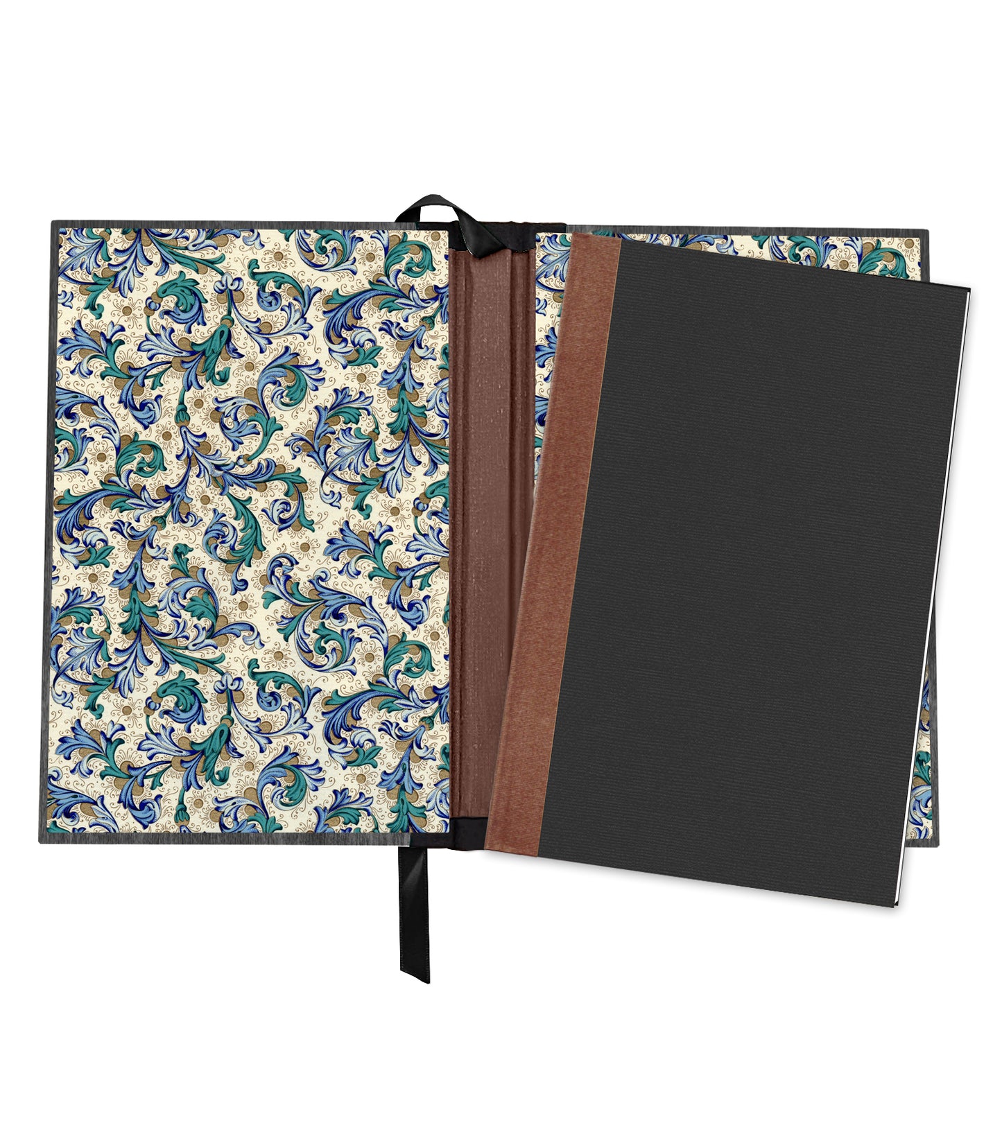 Heron Fencer Magnetic Wooden Journal, Black & Black