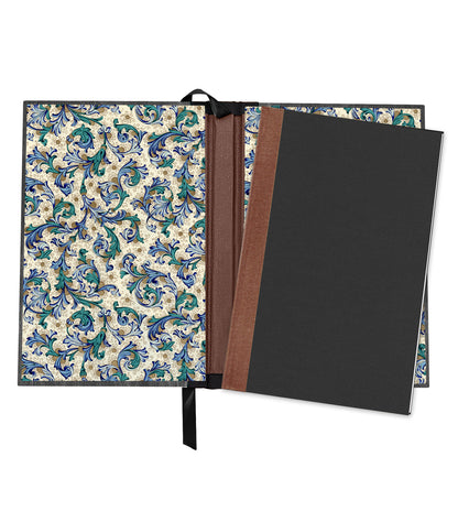 Heron Fencer Magnetic Wooden Journal, Black & Black