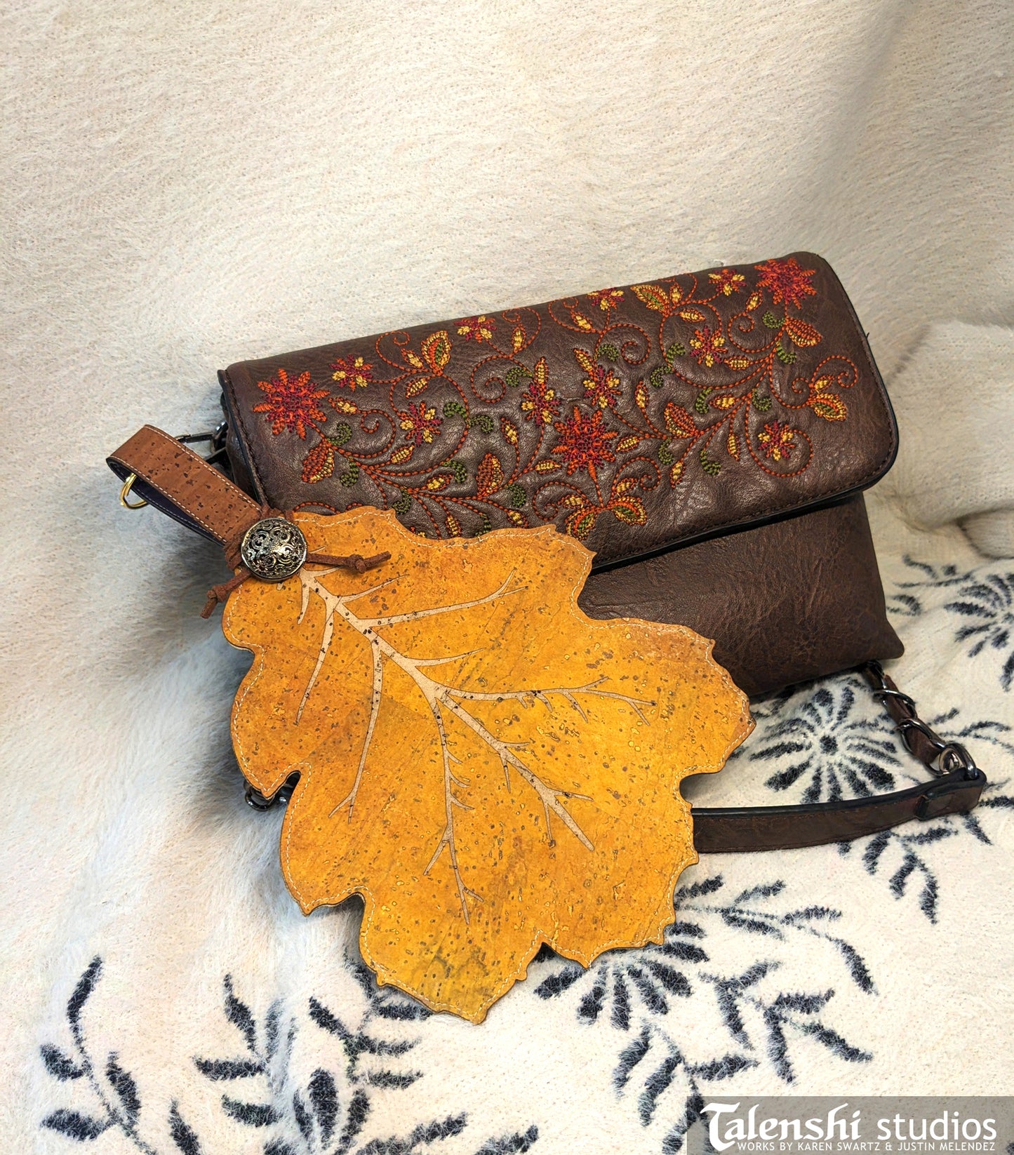 Fall Gold Oak Leaf Wallet or Coin Purse (2 sizes)