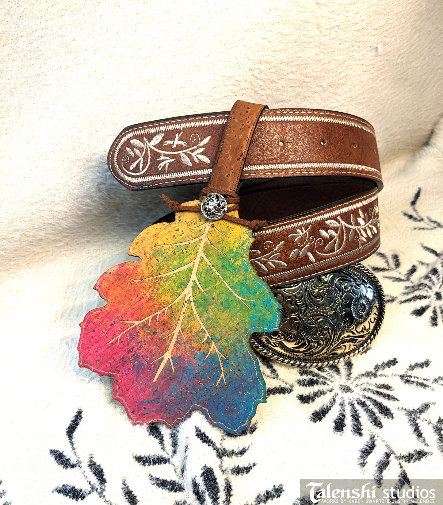 Rainbow Oak Leaf Wallet or Coin Purse (2 sizes)