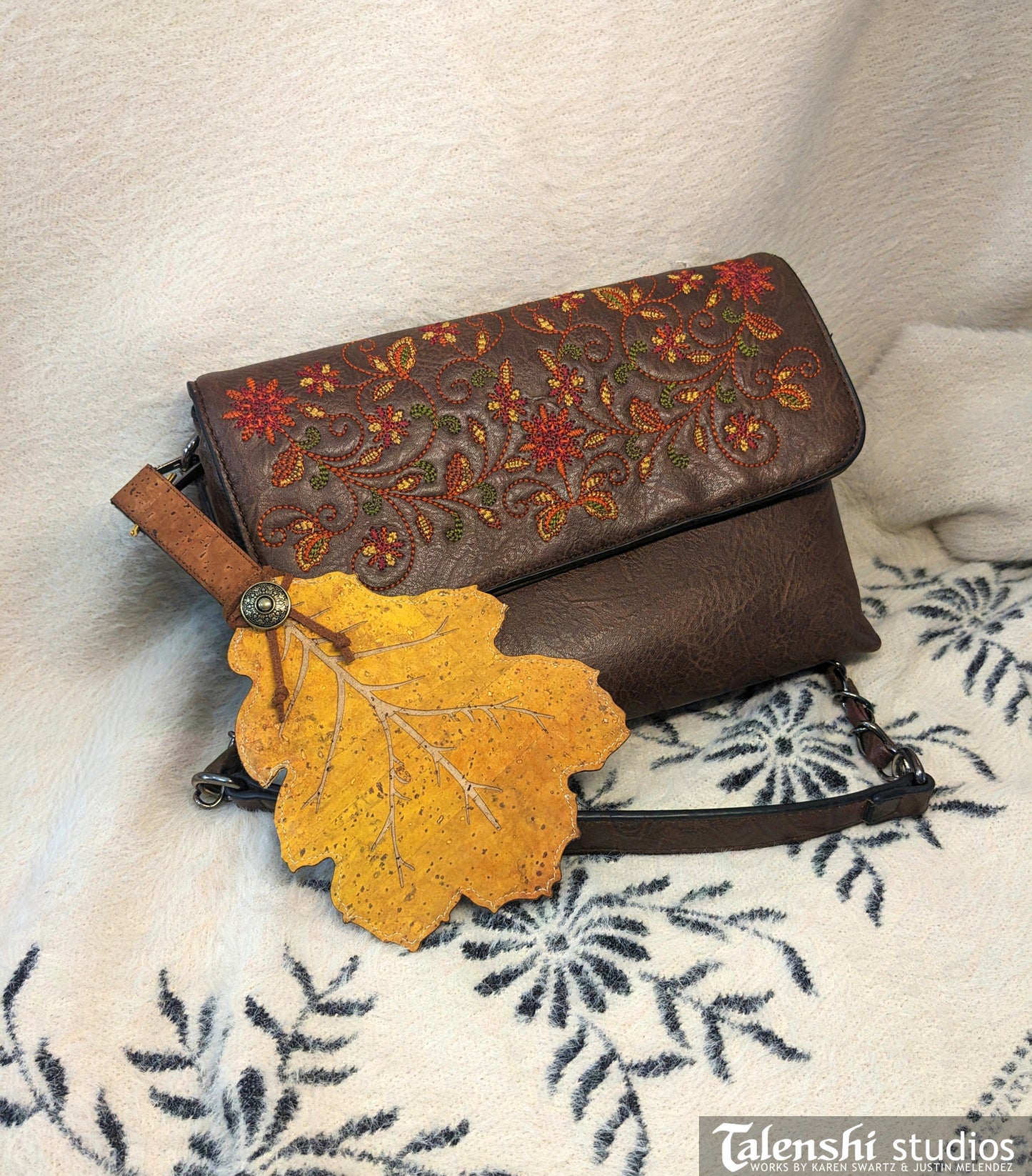 Fall Gold Oak Leaf Wallet or Coin Purse (2 sizes)