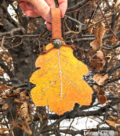 Fall Gold Oak Leaf Wallet or Coin Purse (2 sizes)