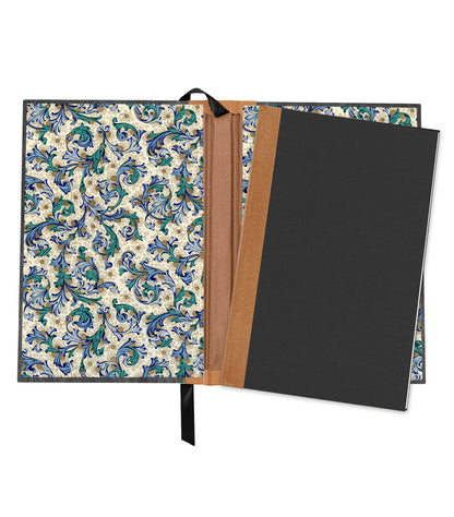 Bee Rider Magnetic Wooden Journal, Black & Lavender