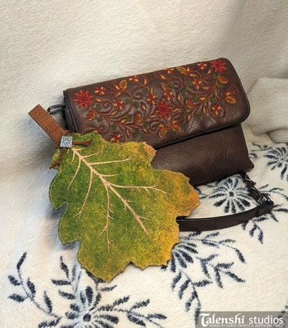Spring Green Oak Leafd Wallet or Coin Purse (2 sizes)