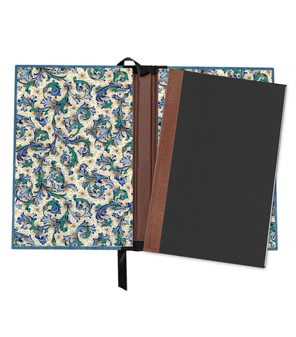 Aurora Moose Magnetic Wooden Journal, Blue & Black
