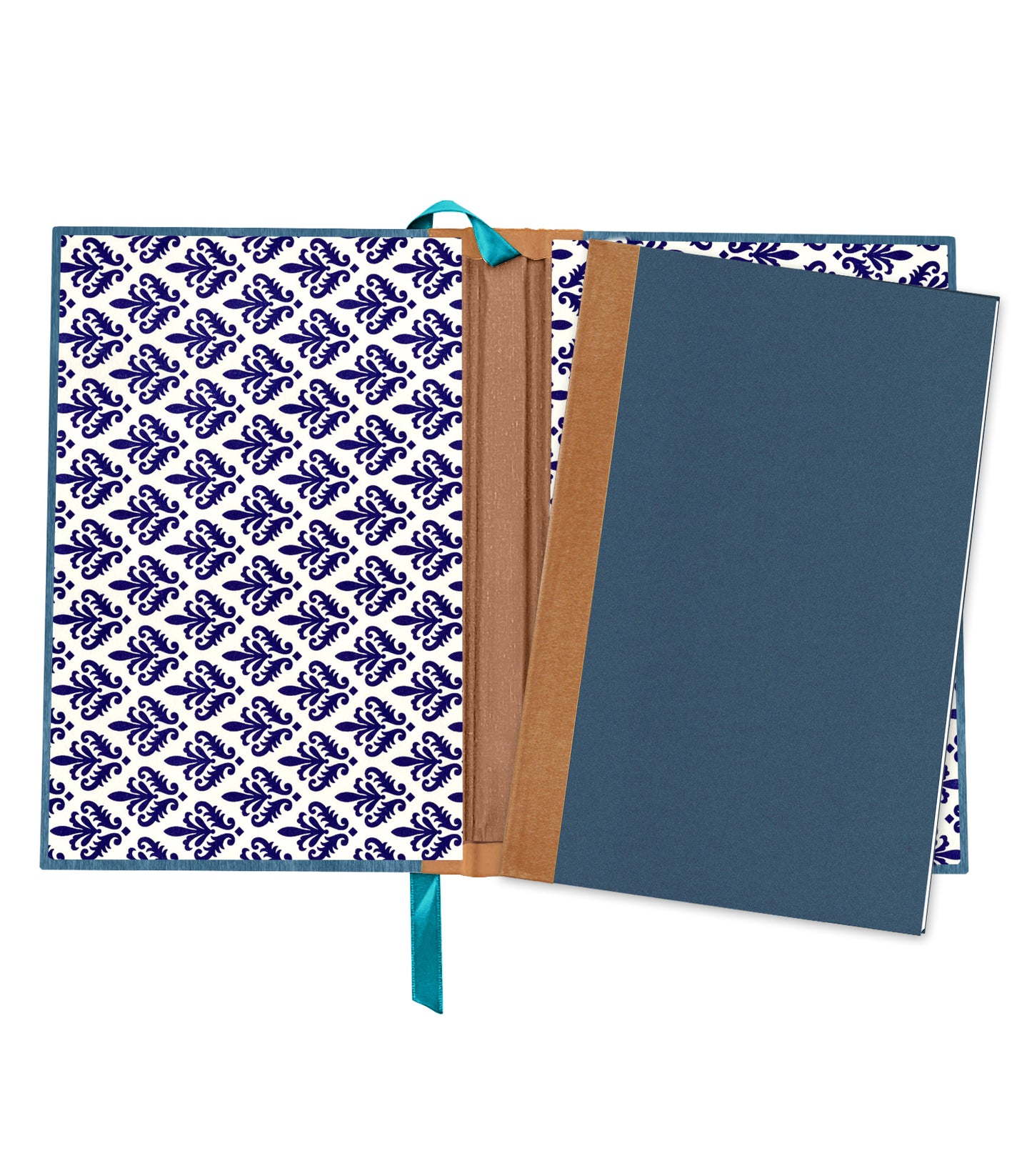 Swallow King's Knight Magnetic Wooden Journal, Blue & Gray