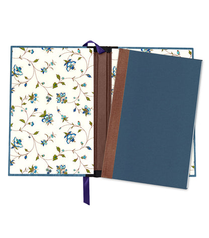 Mage Priest Magpie Magnetic Wooden Journal, Blue & Dark Purple