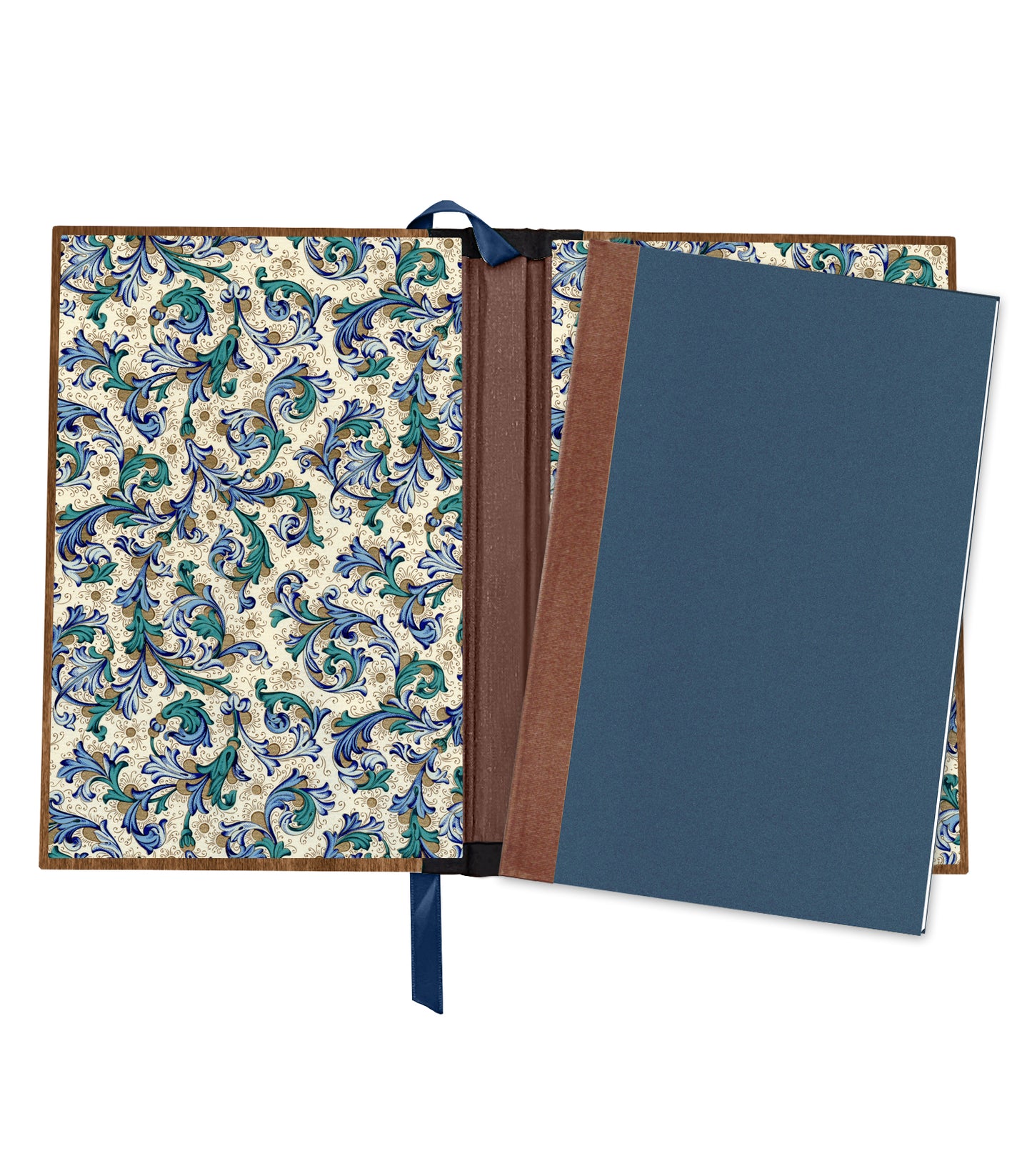 Water Dragon Magnetic Wooden Journal, Brown & Cream