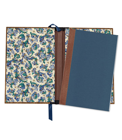 Water Dragon Magnetic Wooden Journal, Brown & Cream