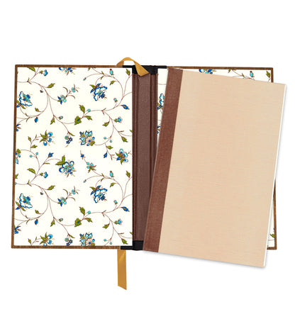 Cheerful Bat Magnetic Wooden Journal, Brown & Cream