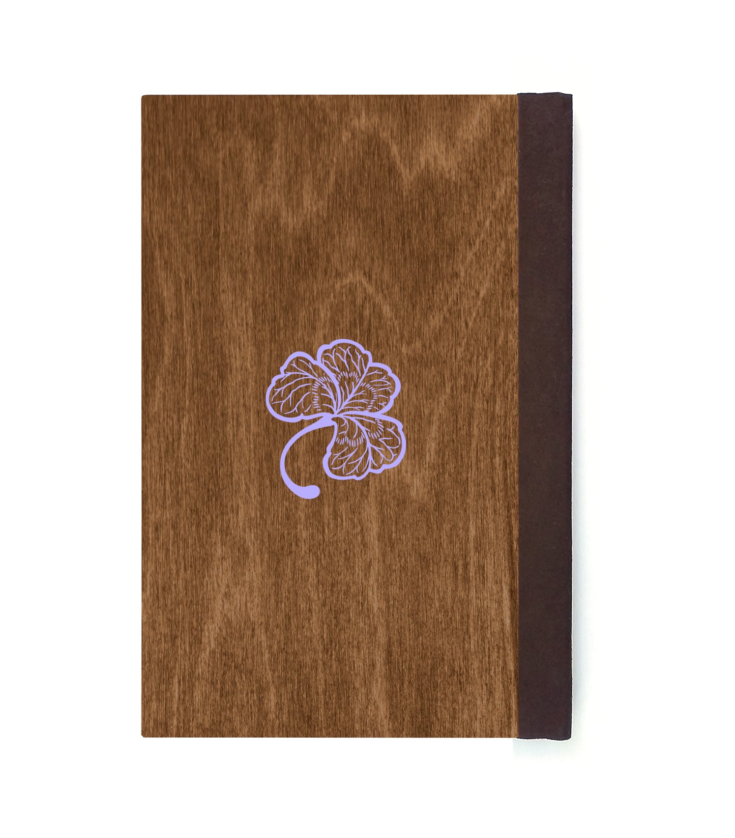 Daydreaming Bunny Magnetic Wooden Journal, Brown & Lavender