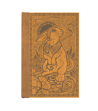 Daydreaming Bunny Magnetic Wooden Journal, Honey & Lichen