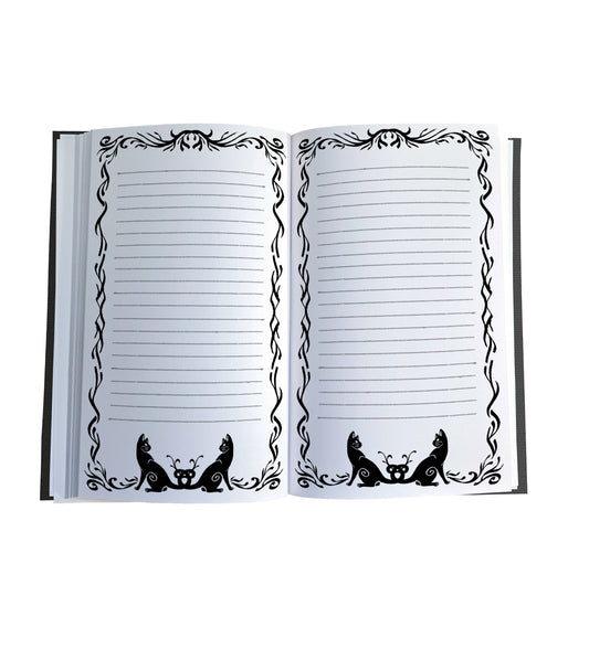Cat Bordered Lined/ Ruled Magnetic Journal Refill (2 sizes)