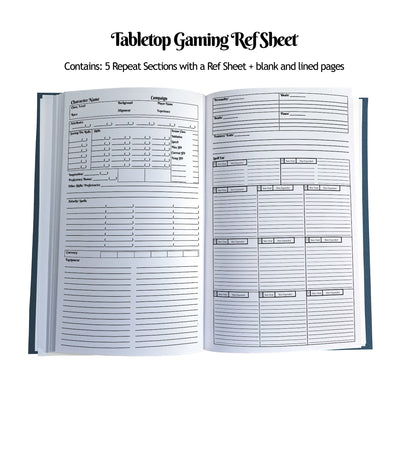 Tabletop Game Character Sheet Magnetic Journal Refill (1 size)