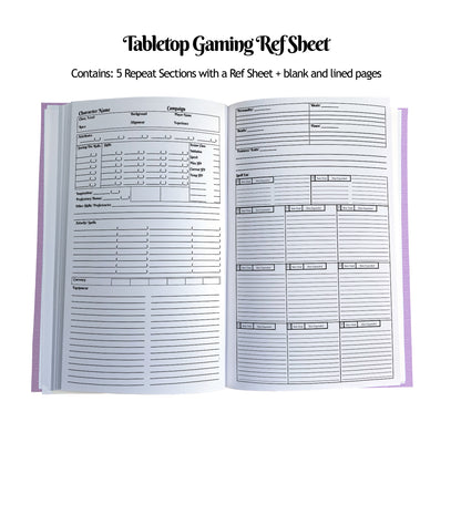 Tabletop Game Character Sheet Magnetic Journal Refill (1 size)