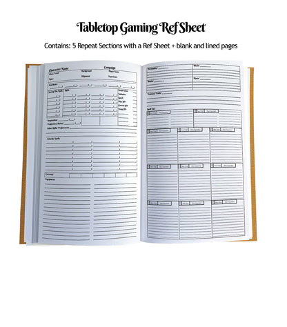 Tabletop Game Character Sheet Magnetic Journal Refill (1 size)