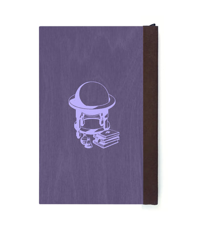 Gazing Dragon Magnetic Wooden Journal, Purple & Lavender