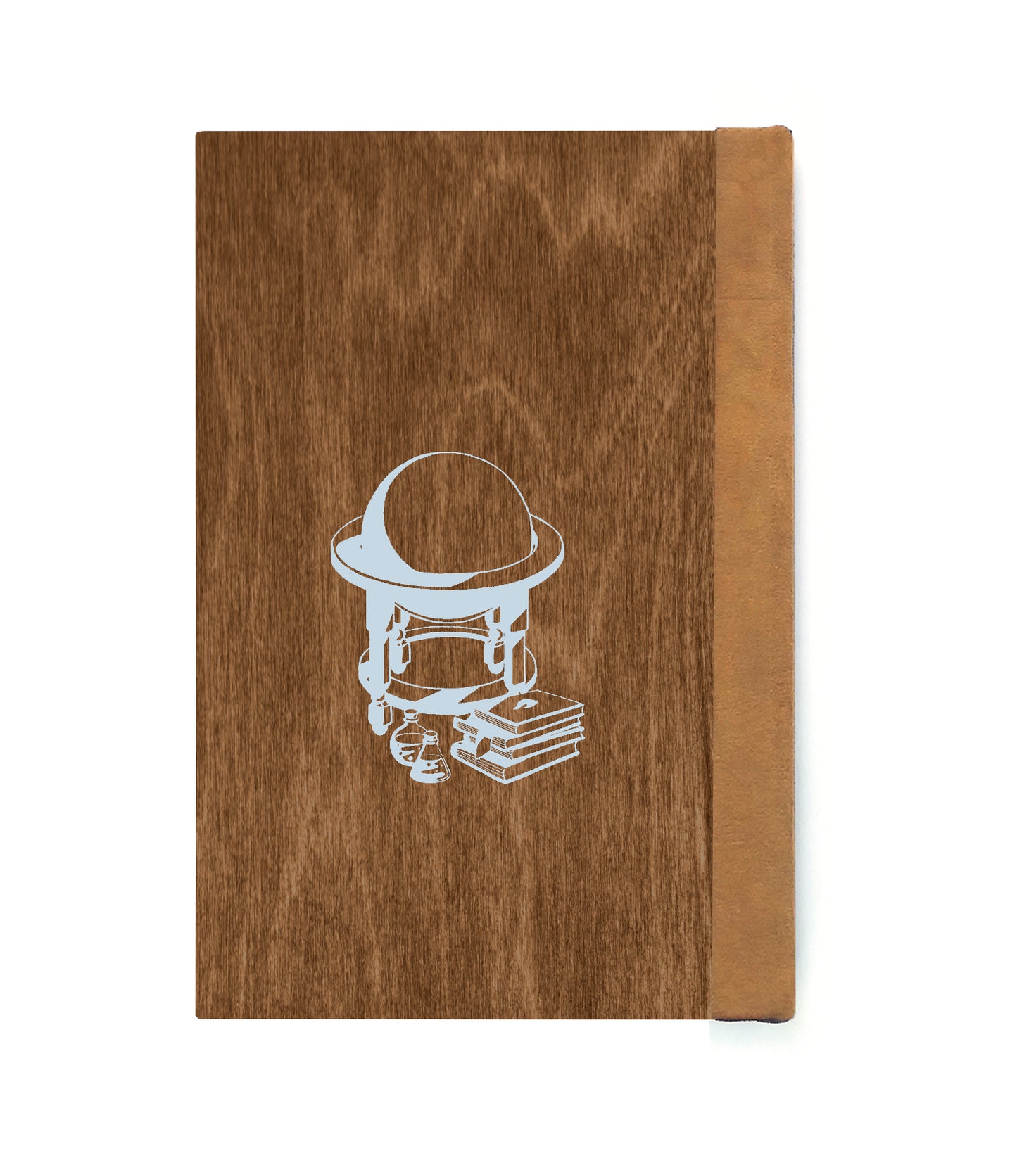 Gazing Dragon Magnetic Wooden Journal, Brown & Gray